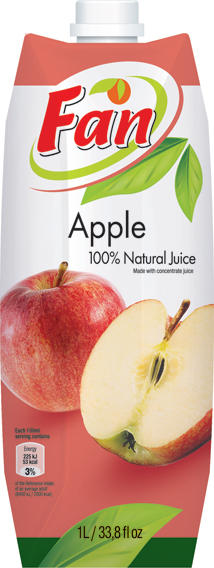 FAN 100% APPLE JUICE 1L