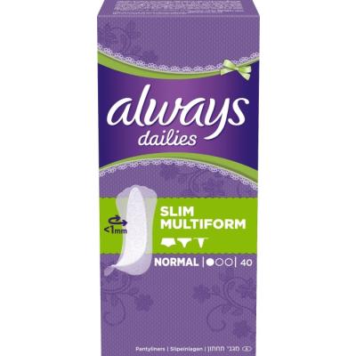 Always Dailies Slim Multiform Fresh Panty Liners 26 - Tesco Groceries