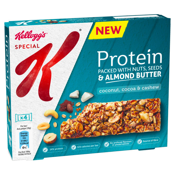 KELLOGG'S PROTEIN BARS COCO, CASH& COCOA 28G