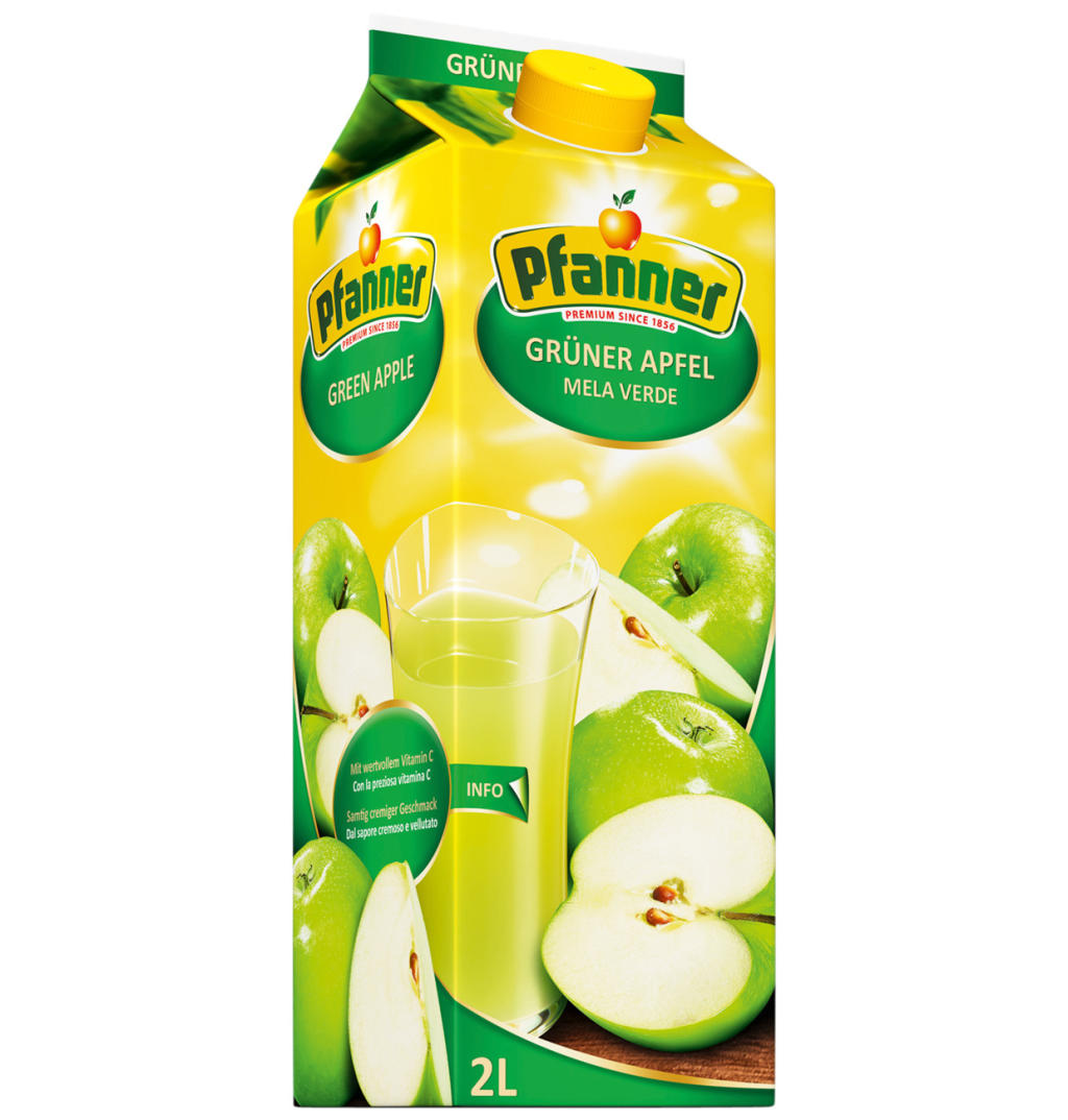 Напиток pfanner зеленое яблоко 40% 2л (австрия) (9006900013981)