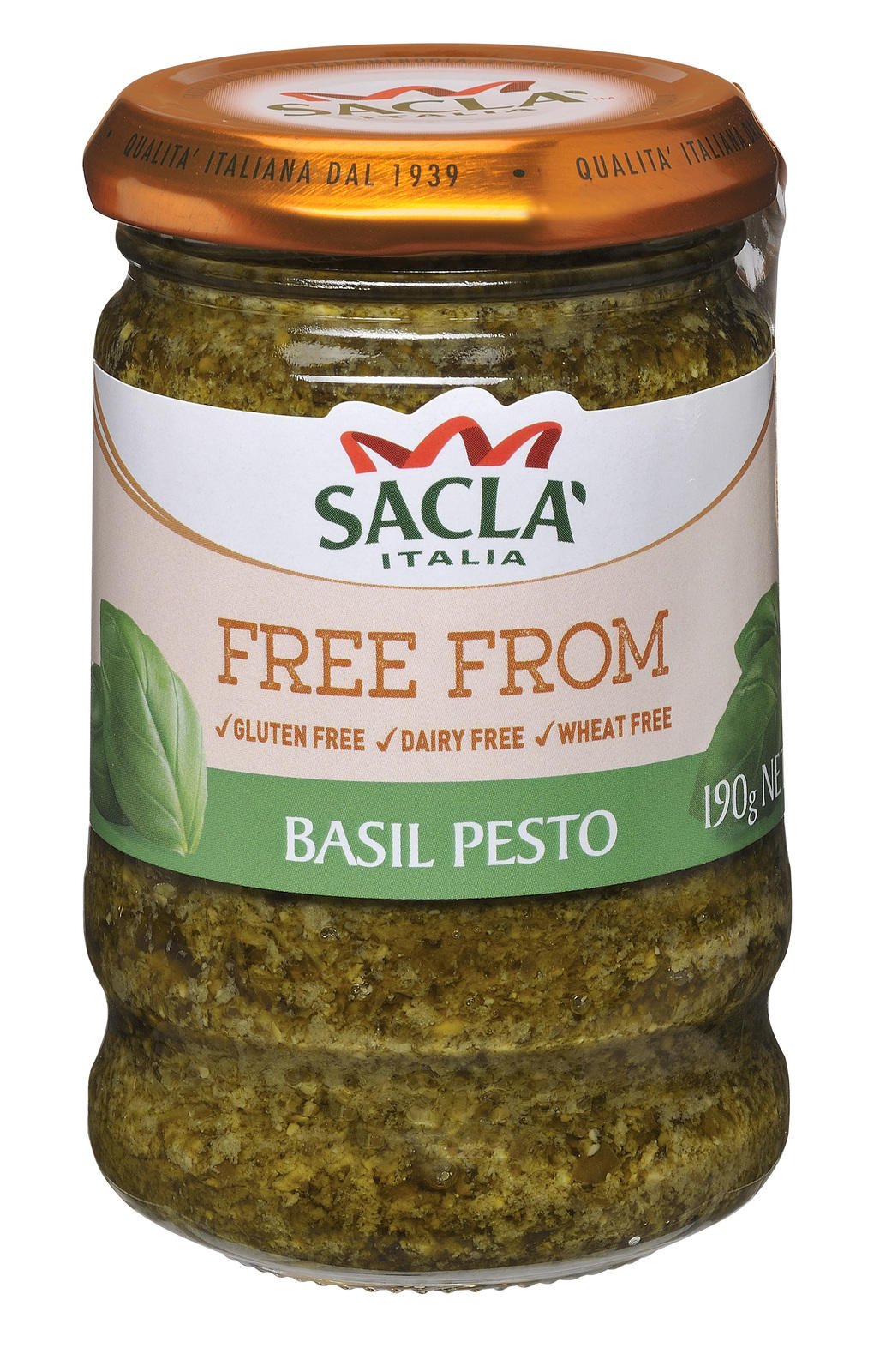 SACLA FREE FROM BASIL PESTO 190G Lighthouse Supermarket, Gozo