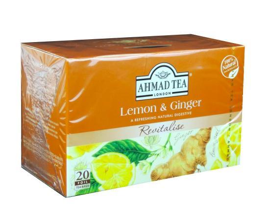 AHMAD TEA LEMON & GINGER X20 TEA BAGS