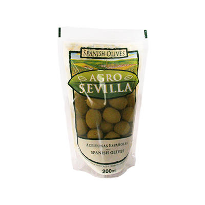 AGRO GREEN PITTED OLIVES 75G