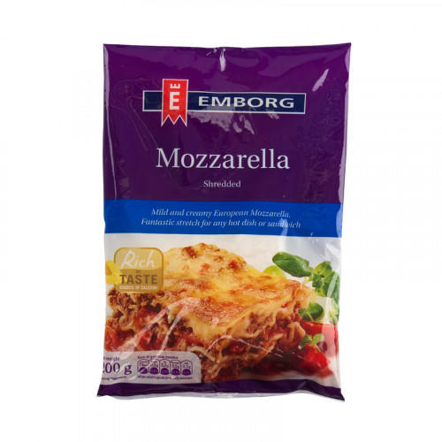 Emborg Cheese shred mzrla 200g/15 (5701215042773)