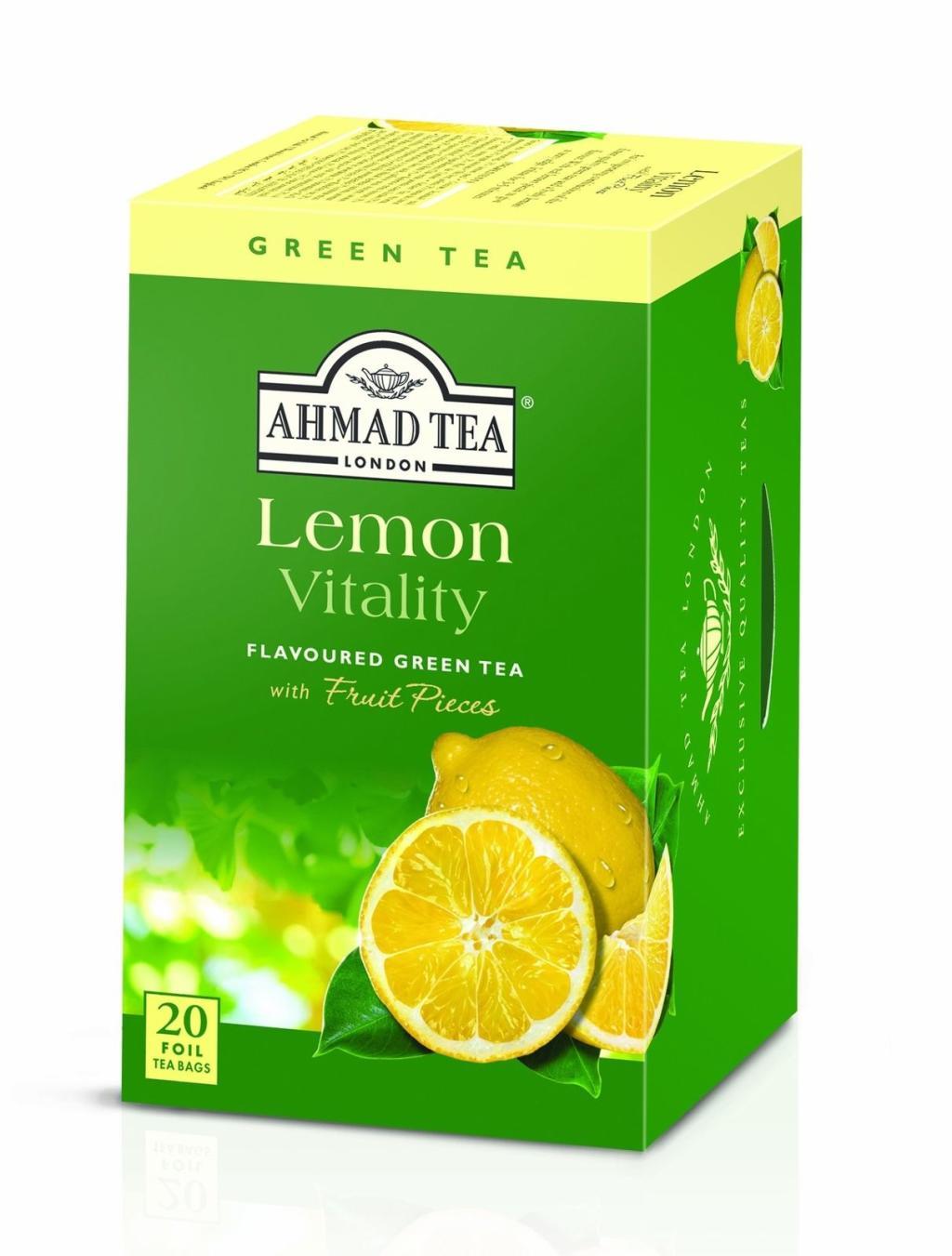 AHMAD TEA LEMON VITALITY GREEN TEA X20