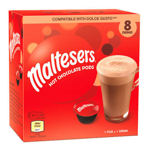 MALTESERS HOT CHOCOLATE PODS X8 136G - Lighthouse Supermarket, Gozo